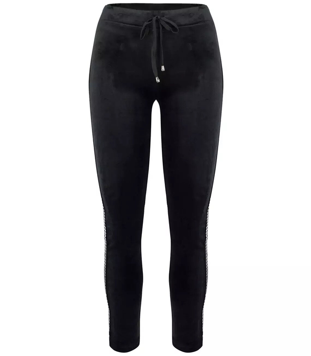 Velurové leopardí legíny tepláky