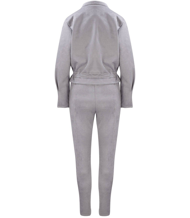 Tepláková souprava se semišovou bundou a kalhotami