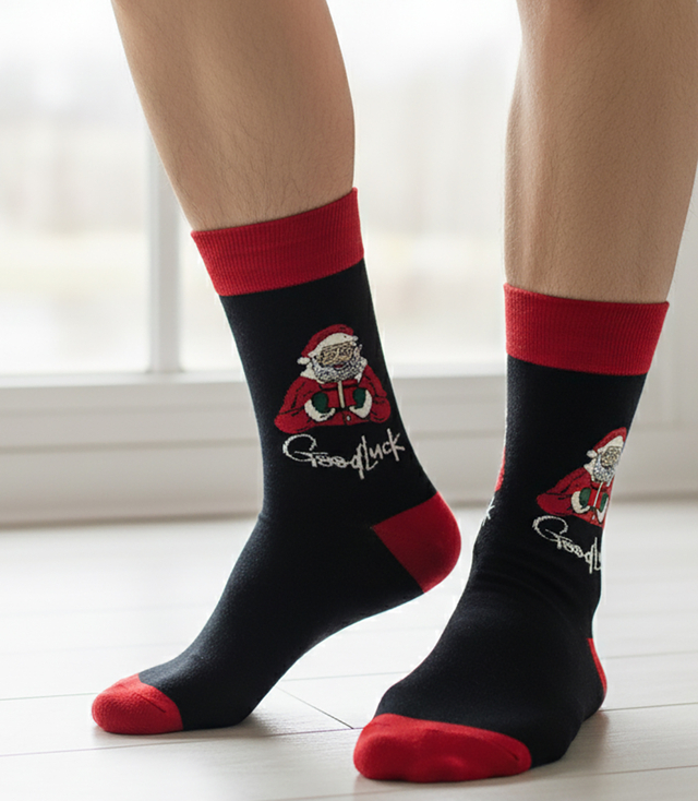 Pánské vánoční ponožky - zimní, teplé, vánoční vzory