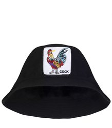 Oboustranná čepice BUCKET HAT s výšivkou kohouta