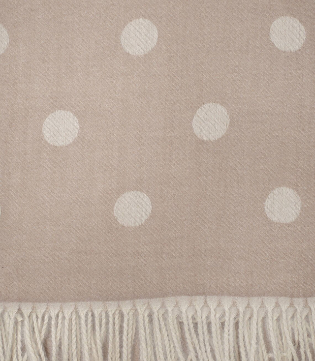 Tkaná šála šátek s puntíky 2 barvy