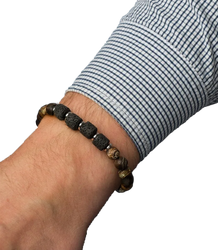 Pánský náramek s přírodními kameny