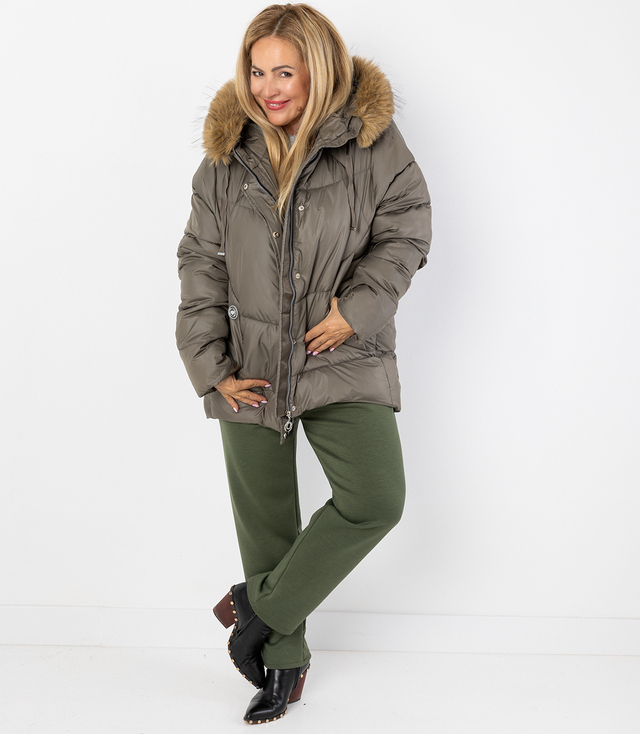 Teplá zimní bunda s kožešinovou kapucí URBAN EXPLORER PLUS SIZE