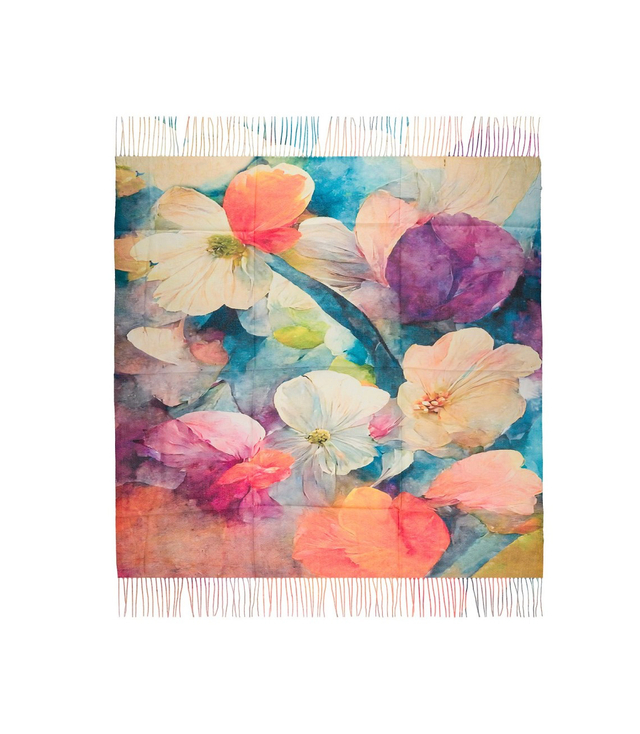 Dámský šátek s květinovým vzorem 100x100