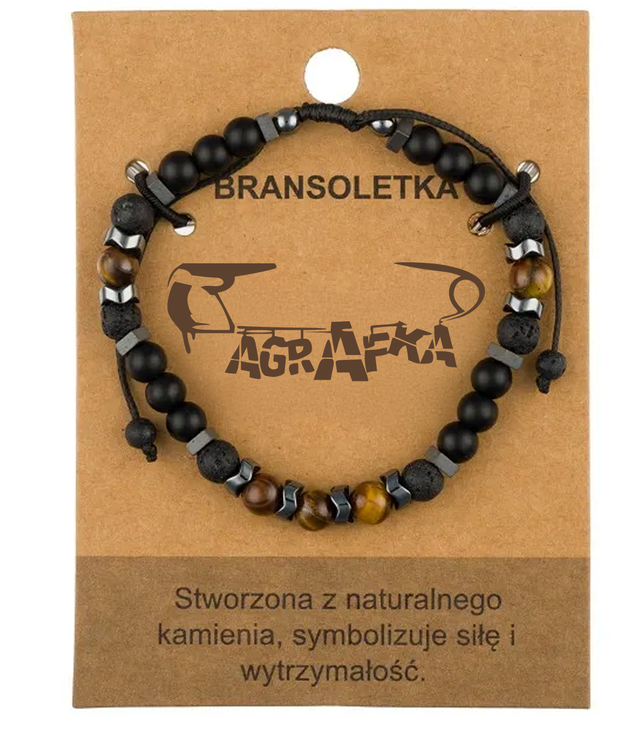 Pánský náramek s přírodními kameny
