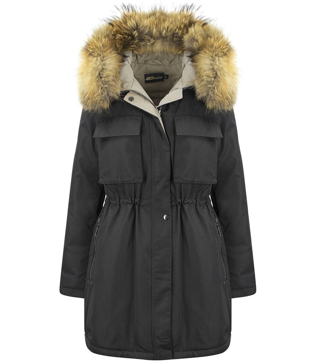 Teplý zimní kabát FUTRO CURTAIN