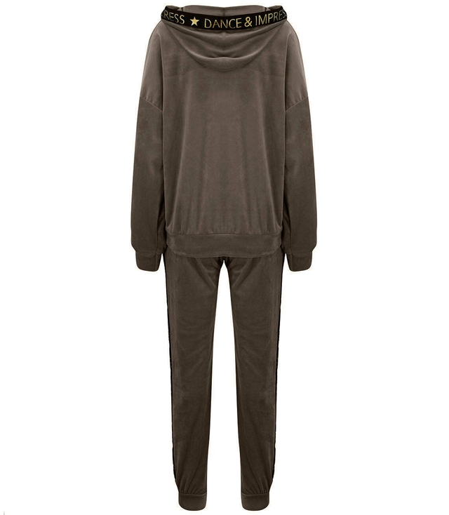 Velurová souprava DRES s opaskem