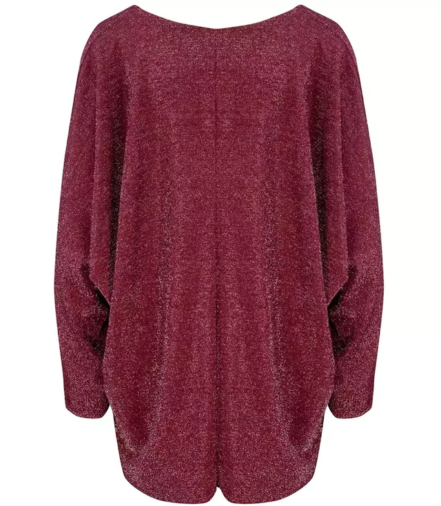 Svetr blůza OVERSIZE brokátový lesk
