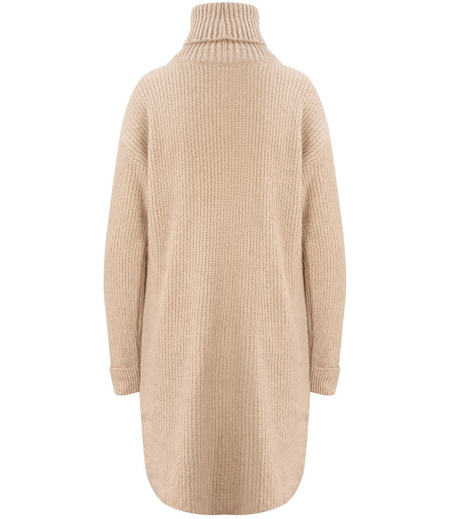 Jednobarevný pletený svetr šaty GOLF