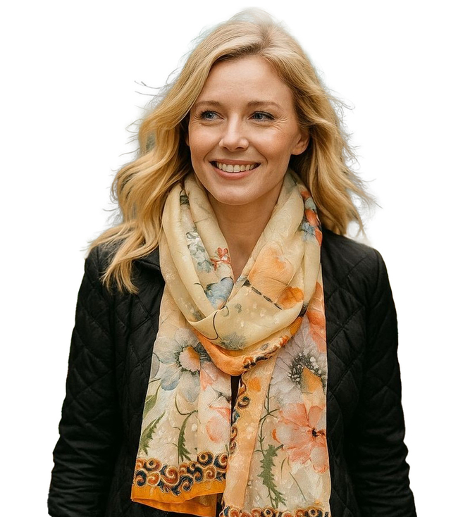 Dámský vzorovaný šátek 70x180