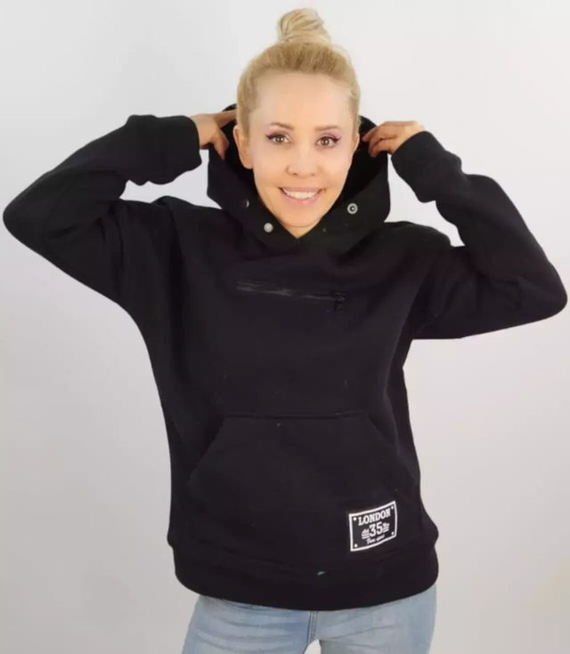 Krátká unisex mikina se zipem z bavlny BASIC