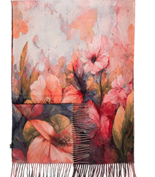 Dámský čtvercový šátek s třásněmi AGRAFKA