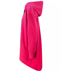 Oversized hladká mikina parka s dlouhými zády