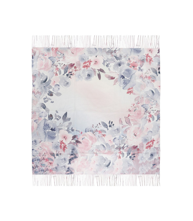 Dámský šátek s květinovým vzorem 100x100