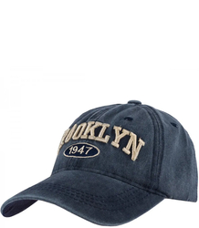 Bavlněná vintage zničená nastavitelná unisex baseballová čepice s výšivkou BROOKLYN