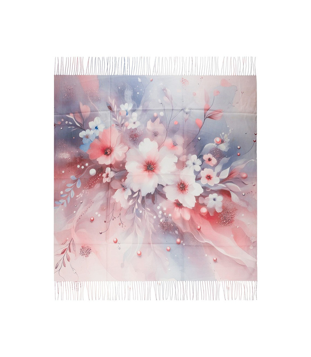 Dámská šála s květinovým vzorem 180x70