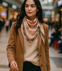 Elegantní dámská šála s šíleným vzorem 70x70