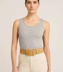 Pletený dámský opasek s velkou sponou