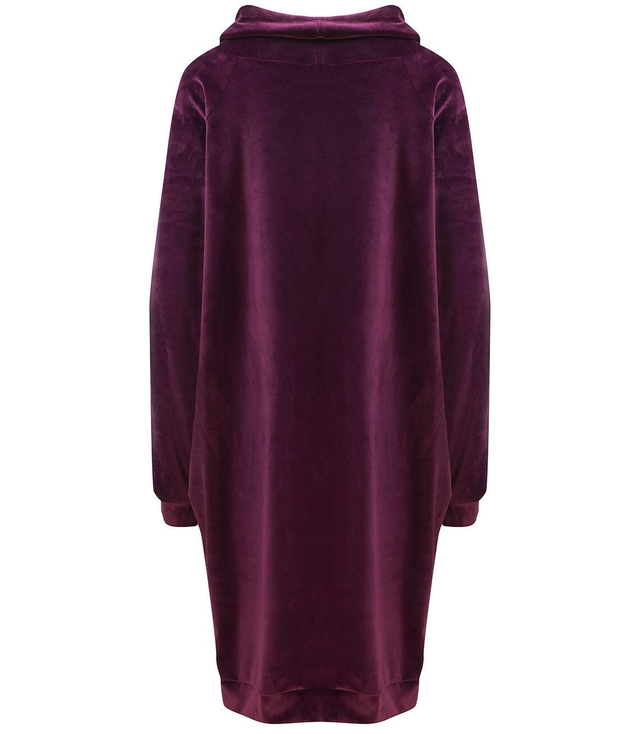 Šaty Velurová mikina s nápisem