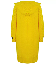 Kardigan Dlouhý tlustý svetr Kostkovaná vlna