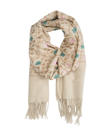 Dámská vzorovaná šála s třásněmi 