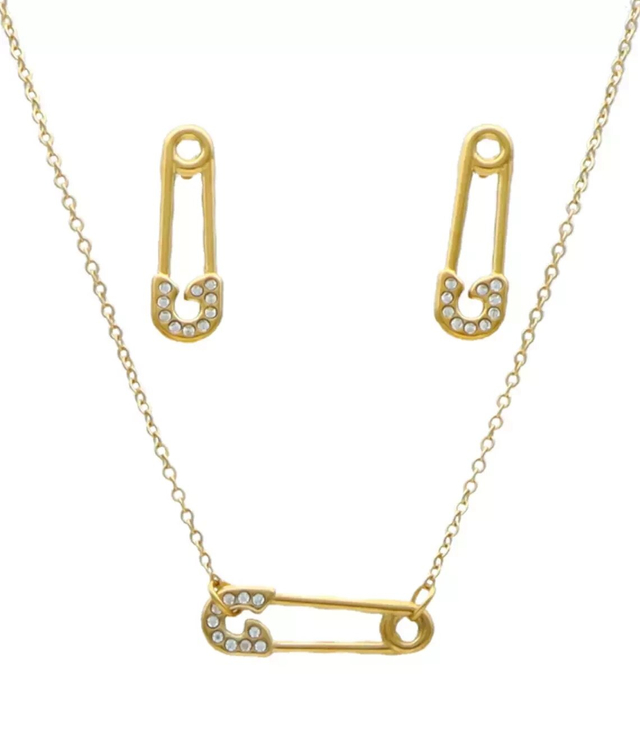 Šperky náhrdelník náušnice ocelový spínací špendlík