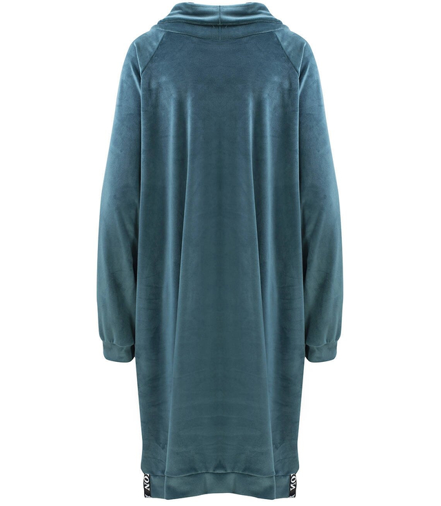 Šaty Velurová mikina s nápisem