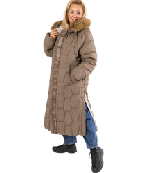 Dlouhá prošívaná zimní bunda URBAN LONG PUFF PLUS SIZE