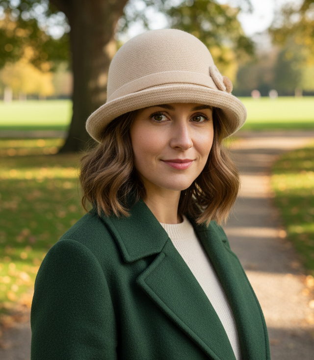 Dámský klobouk cloche s mašlí