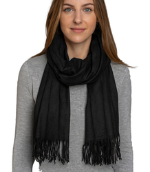 Měkká velká šála s třásněmi klasická