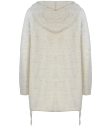 Ažurový svetr s kapucí