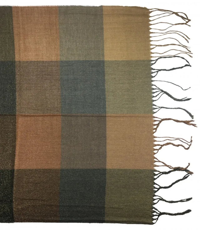 Tkaná šála elegantní kostkovaná šála BLESK