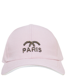 Dámská čepice Beanie Cap zdobená nápisem PARIS z krystalů