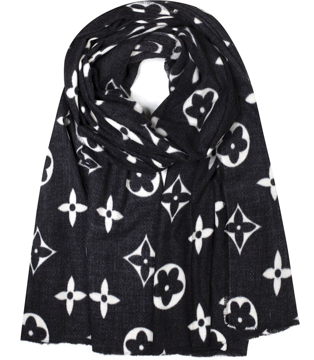 Měkká šála široká květinová šála