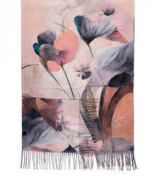 Dámský čtvercový šátek s třásněmi AGRAFKA