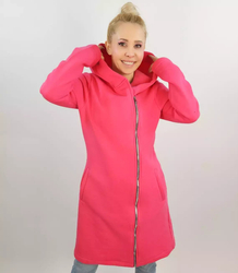 Dlouhá mikina na asymetrický zip BASIC