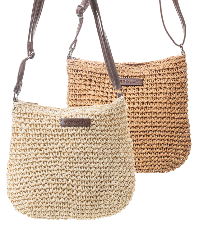 Letní malá boho pletená taška přes rameno