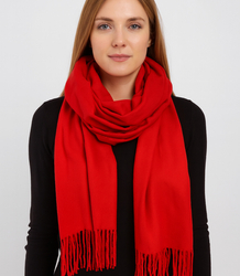 Měkká velká šála s třásněmi klasická