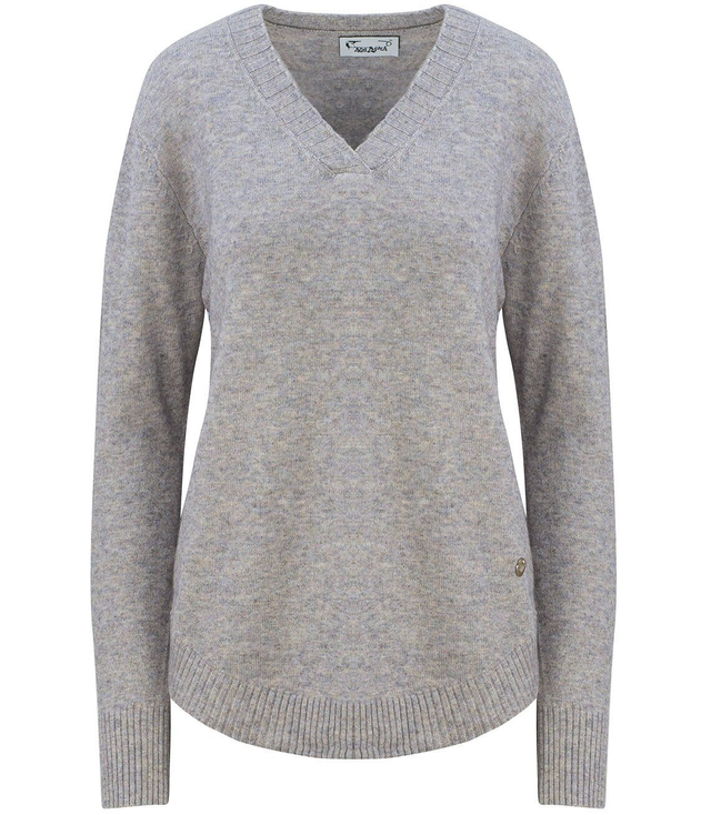 Klasický hladký teplý svetr SEREK