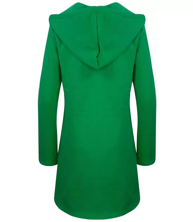 Rozepnutá mikina v pase zpět delší přehoz