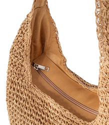 Velká tkaná slaměná taška