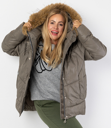 Teplá zimní bunda s kožešinovou kapucí URBAN EXPLORER PLUS SIZE
