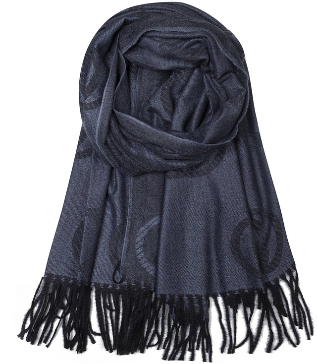 Šál Oboustranný tkaný teplý dlouhý šátek