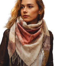 Dámský šátek s květinovým vzorem 100x100