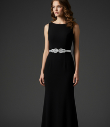 Dámský pásek se zlatým lvem a zirkony, nastavitelný a elastický