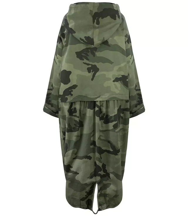 Bunda Cloak jaro parka z moro bavlny