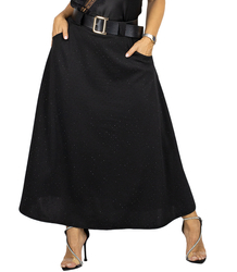 Stylová maxi sukně s flitry elegantní