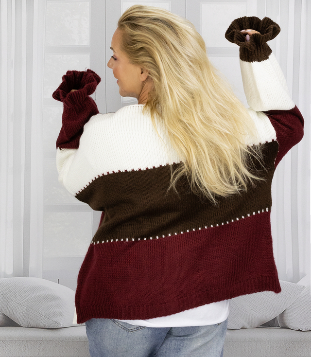 Krátký oversize svetr s knoflíky JULIETTE