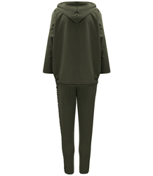 Tepláková souprava kalhoty mikina s páskou s nápisem