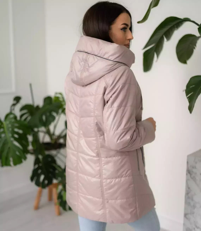 Dámská přechodná bunda s prošívanou kapucí IZA
